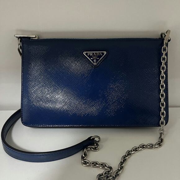 Prada Clutch Color Blue - Picture 1 of 4